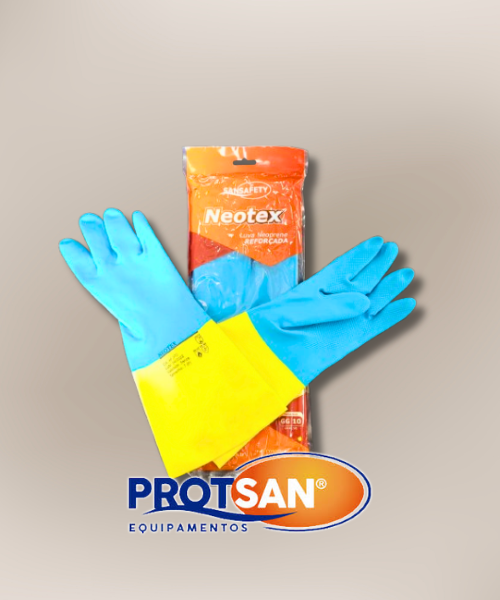 Luva de Neoprene com Forro de Algodão para Proteção Química e Térmica | CA 46370